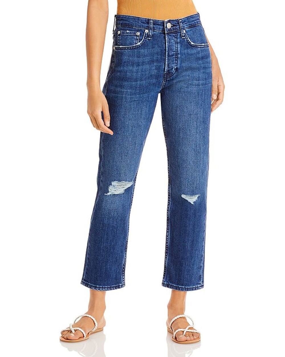 Rag And Bone Distressed Emory Maya High Rise Ankle Denim Jeans Size 26